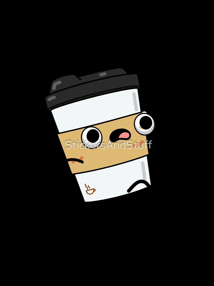 Cute Running Latte by StickersAndStuff