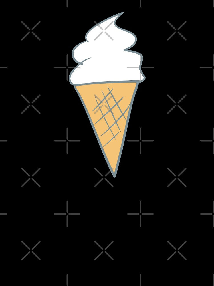 Soft-Serve Cartoon Style Vanilla 99 Ice Cream Green by Karen Ekdahl