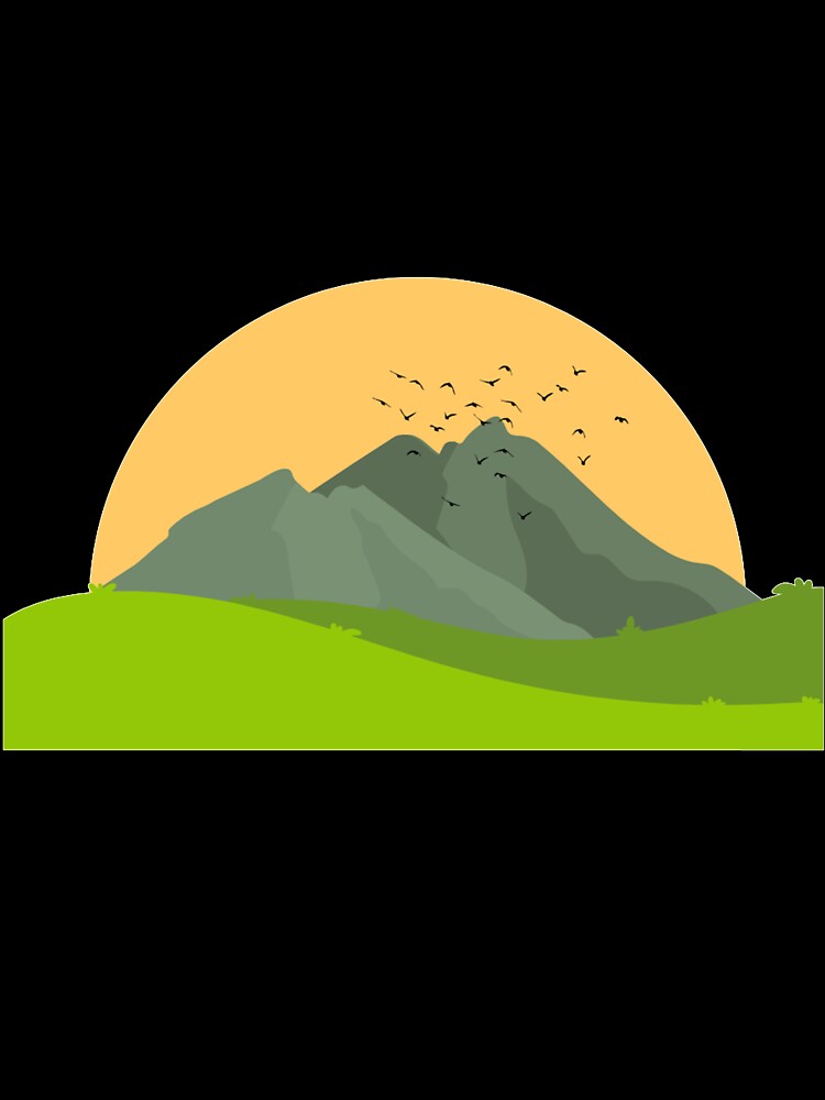 mountain plain sun birds by AA-designstore