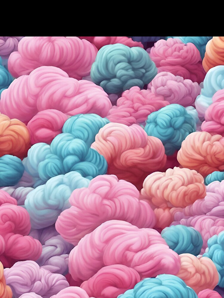 Colorful Magical Cotton Pattern by DigiDreamyArt