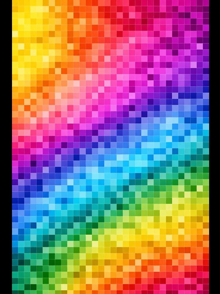 Pixel Rainbow Gradient Pattern – Retro Digital Color Blocks by DrizzyV