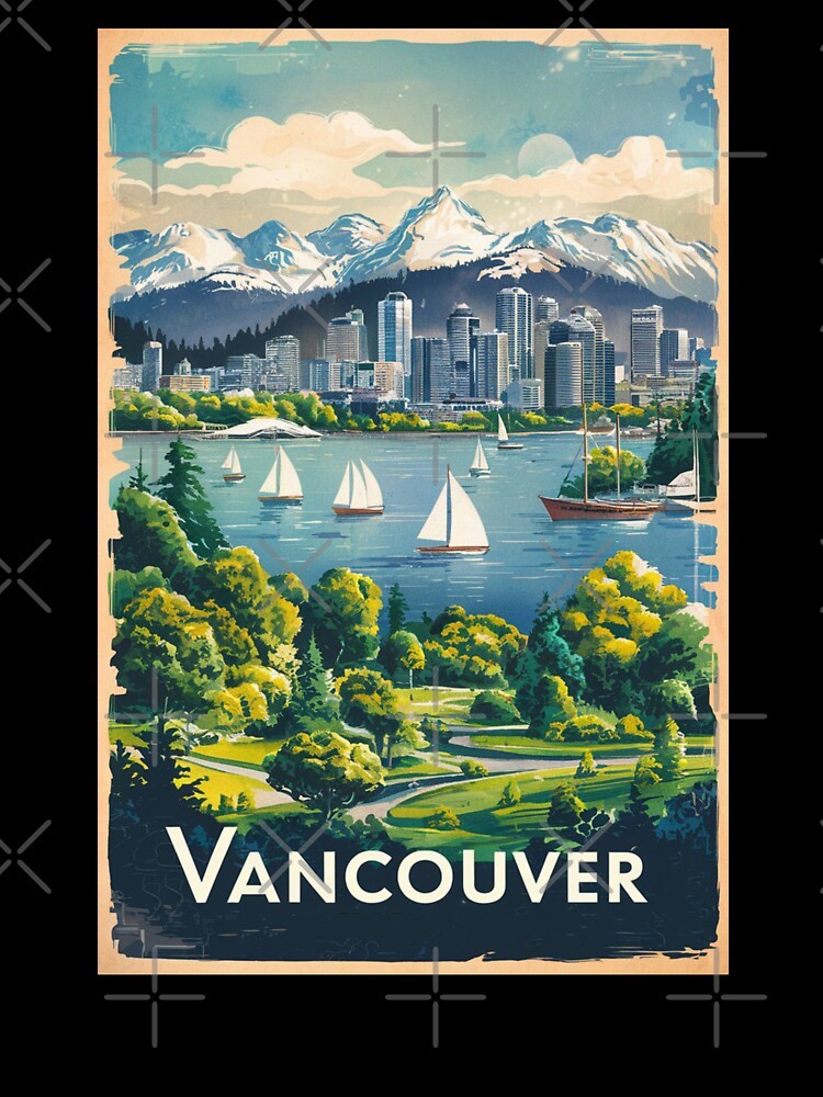 Vancouver Vintage Travel Poster by TravelerRat