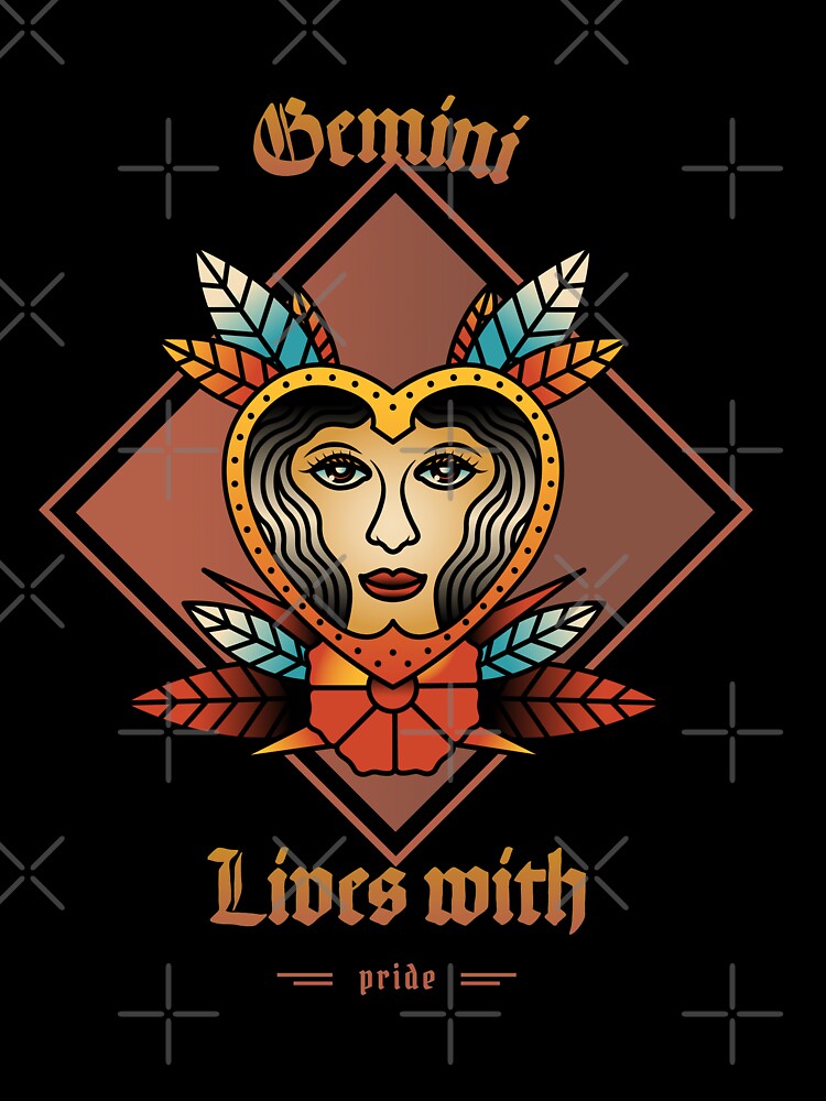 Gemini Lives with pride -  graphic design -  birthday gifts by jerrylaza
