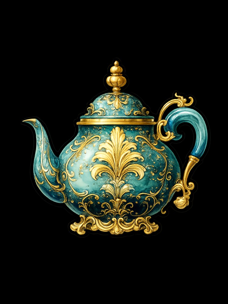 Collectible decorative teapot sticker by LiriosLand