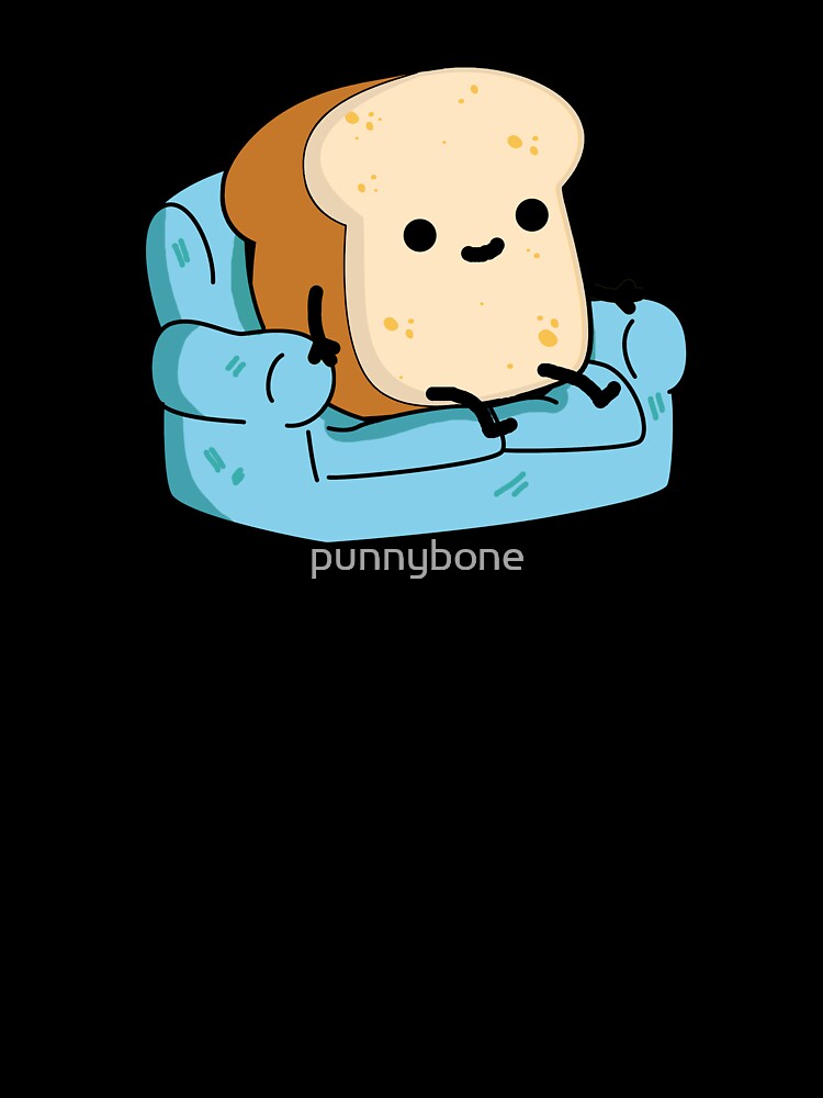 Loafing Around Funny Bread Pun by punnybone
