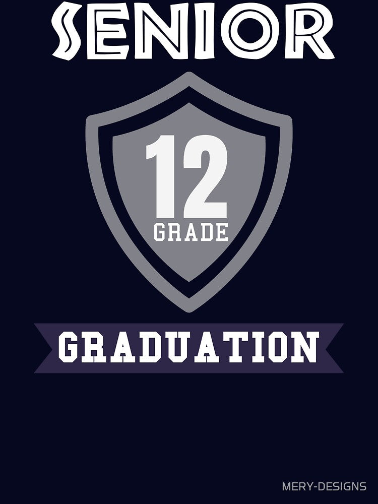12 Grade Senior Graduation Slim Fit T-Shirt by MERY-DESIGNS