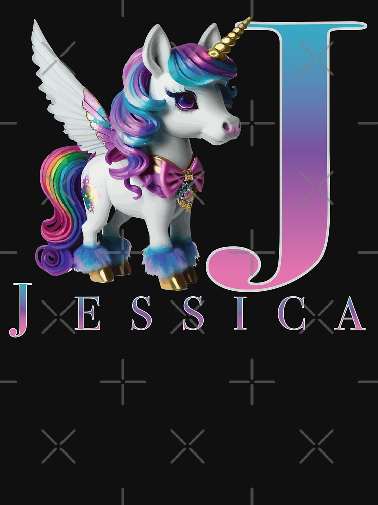 Jessica name with a cute unicorn by Lubellebubble20