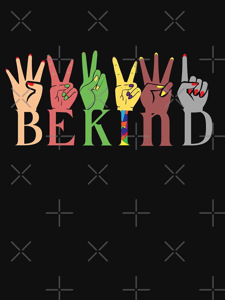 Be kind inspiration colorful graphic by Finolca