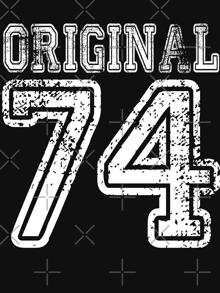 Original 74 2074 1974 T-shirt Birthday Gift Age Year Old Boy Girl Cute Funny Man Woman Jersey Style by arcadetoystore