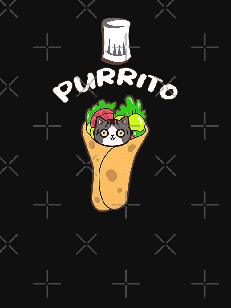 Purrito Chef Food Slim Fit T-shirt by Dogs Geeky⭐⭐⭐⭐⭐