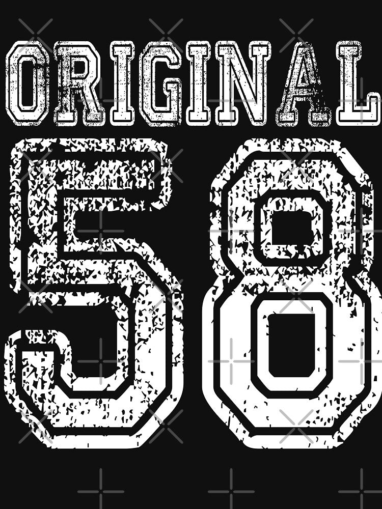 Original 58 2058 1958 T-shirt Birthday Gift Age Year Old Boy Girl Cute Funny Man Woman Jersey Style by arcadetoystore