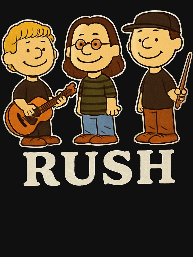 Rush x Peanuts - Geddy Lee, Lifeson-Peart, Rush, Rush tour 2026 by viletajean-luc