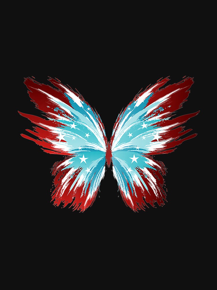 Butterfly USA Patriotic Cute 4th Of July Womens Premium by toricak06
