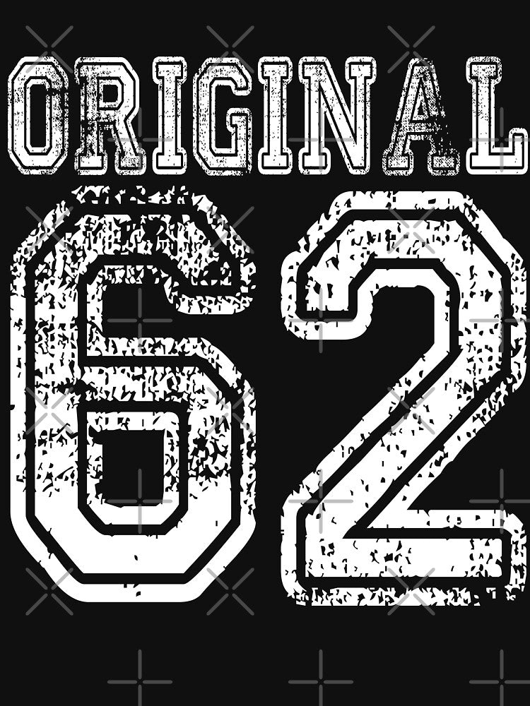Original 62 2062 1962 T-shirt Birthday Gift Age Year Old Boy Girl Cute Funny Man Woman Jersey Style by arcadetoystore