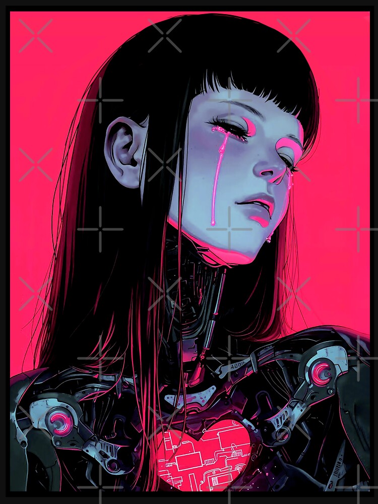 Vaporwave Cyborg Heart Girl by ShurikenStar