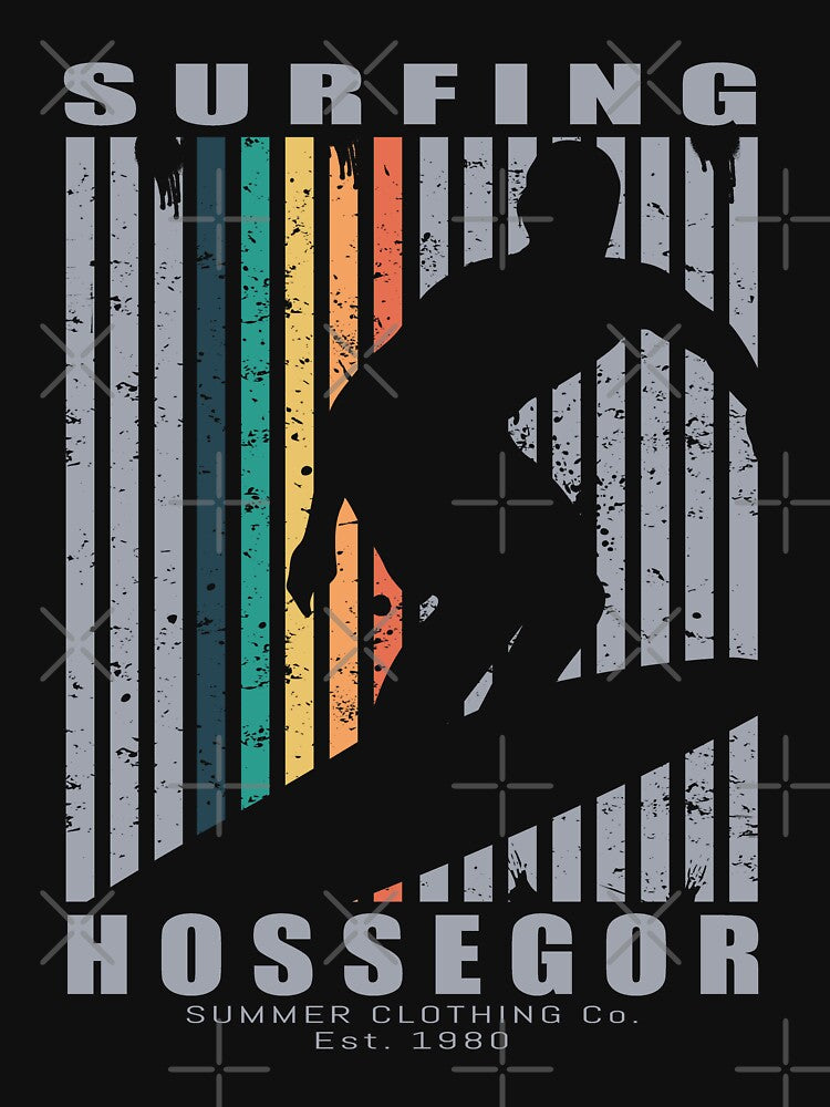 Hossegor Surfing Beach Retro Surfing by JasKei-Designs