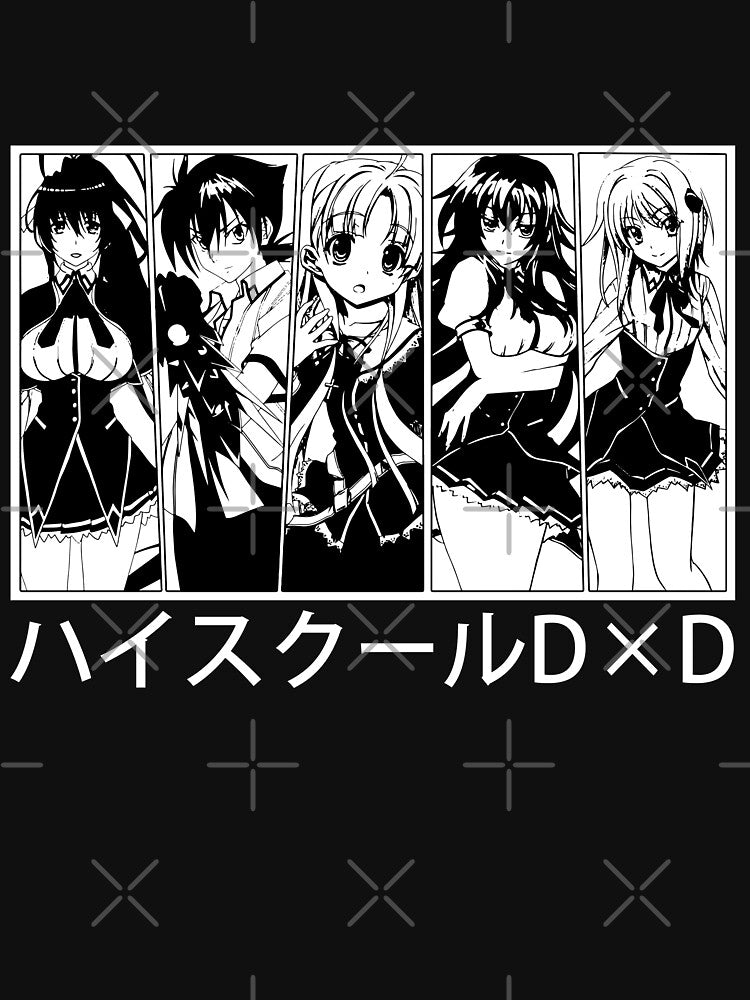 Black And White Design High School DxD Anime Characters by MariaThelma5