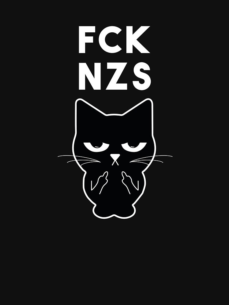 fck nzs cat middle finger by Shirt-Kaiser