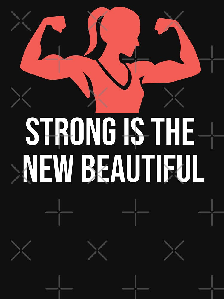 Strong is the New Beautiful - fitness and Gym motivational quote by GraphicDream