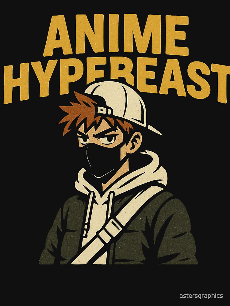 Anime Hypebeast Streetwear Masked Anime Boy Urban Aesthetic Design by astersgraphics