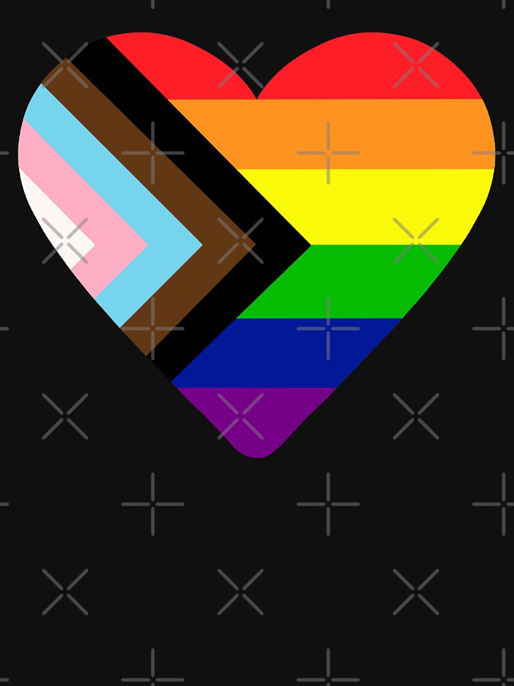 Progress Pride Flag Heart by NYXFN