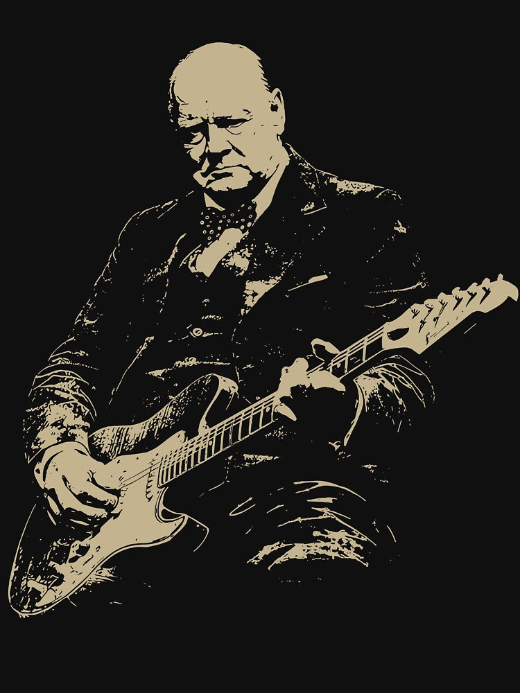 Winston Churchill Playing Electric Guitar Rocker Performance by najaks