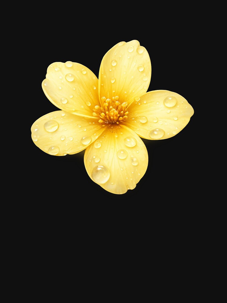 Yellow Flower with Water Drops by MKVisions