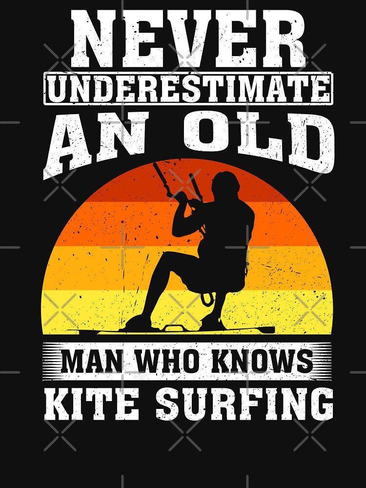 Never Underestimate an Old Man Who knows  Kite Surfing by CosmoKitsch