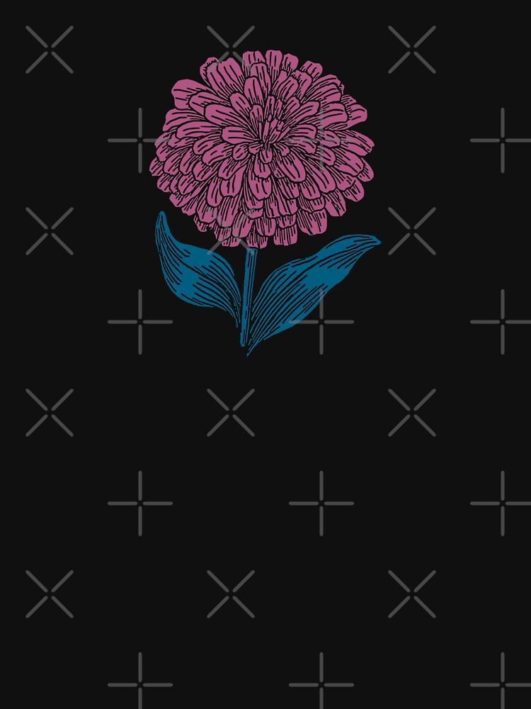 Single Dark Pink Flower by HappyLifeCreate
