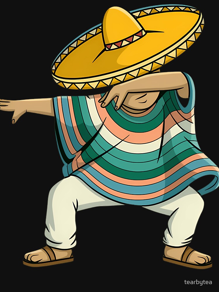 Dabbing Mexican Poncho Cinco de Mayo by tearbytea