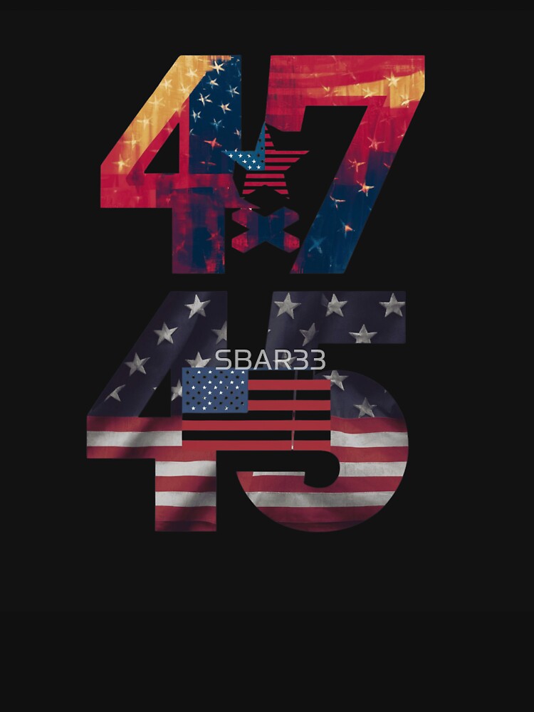 Trump 2024 Vintage T-Shirt - Classic Fit, Crew Neck, Black Adult by SBAR33