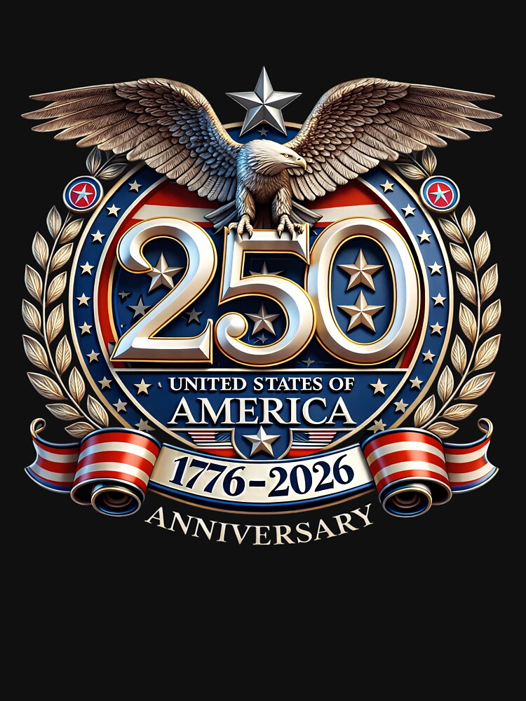 United States 250th Anniversary - Golden Eagle Emblem 1776-2026 by sapnaela