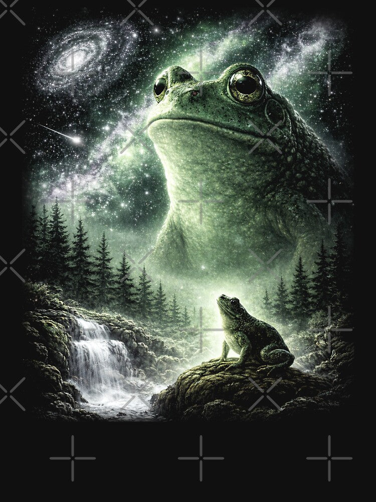 Frog Howling to The Moon Vintage 90s Retro Frog Graphic by will freed18