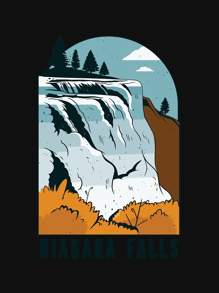 Niagara Falls State Park New York American Waterfall Long Sleeve T-Shirt by heaneyrowe