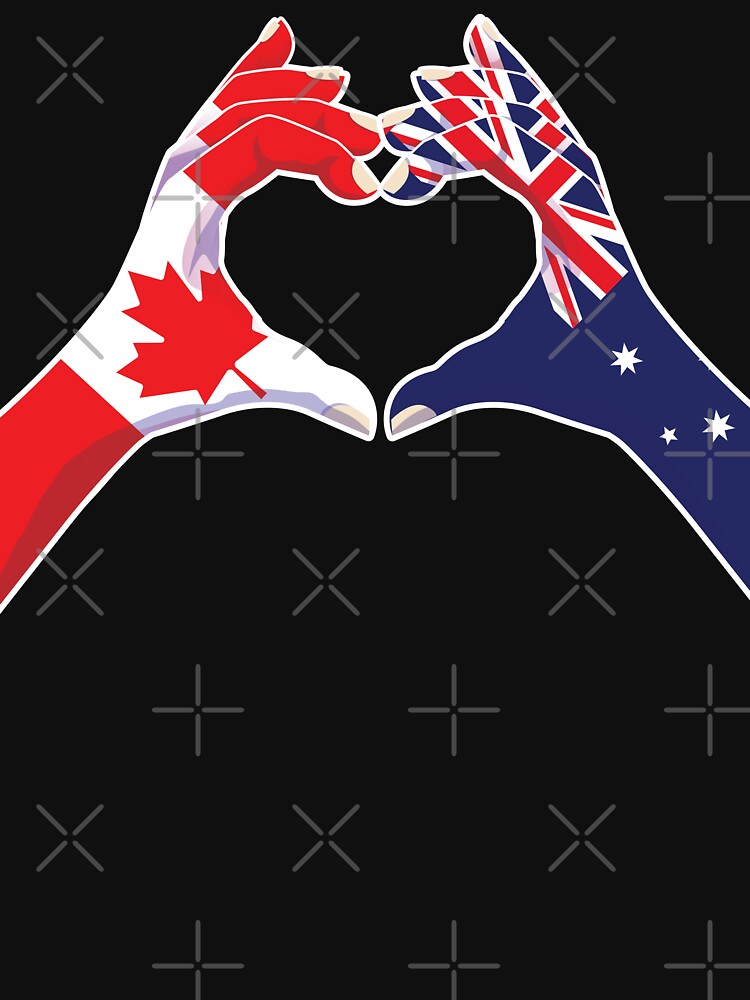 Australian Australia Canadian Canada Love Heart Peace by FlagX