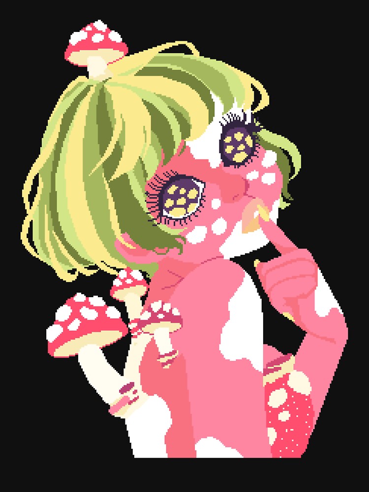 Pixel Mushroom Girl by LilSeashell