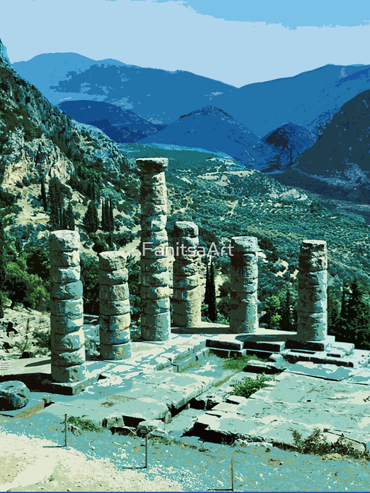 Travel Posters_Visit Delphi_Greece. by FanitsaArt