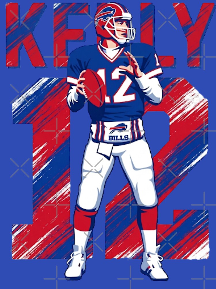 Jim Kelly #12 - Buffalo Football Legend - Retro Sports Art by Thogan0416
