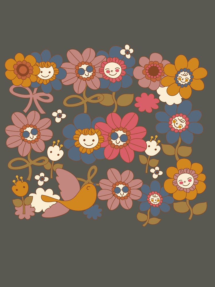 flower friends union in vintage colors by RoseAndSonata