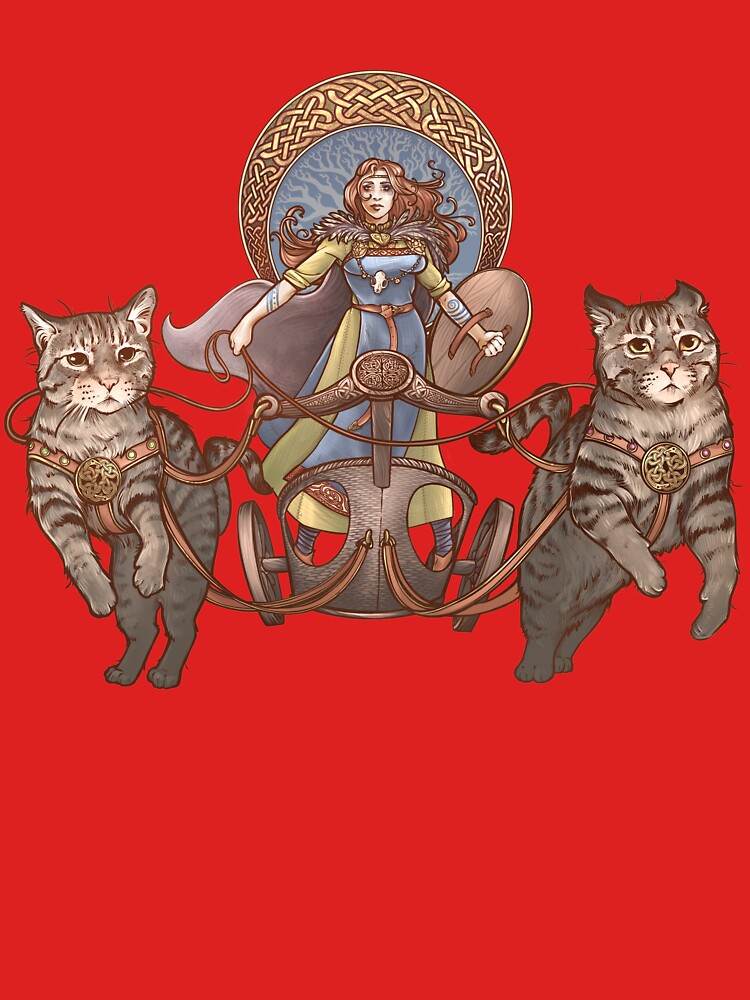 Freya Driving Her Cat Chariot by Danielle Zemba