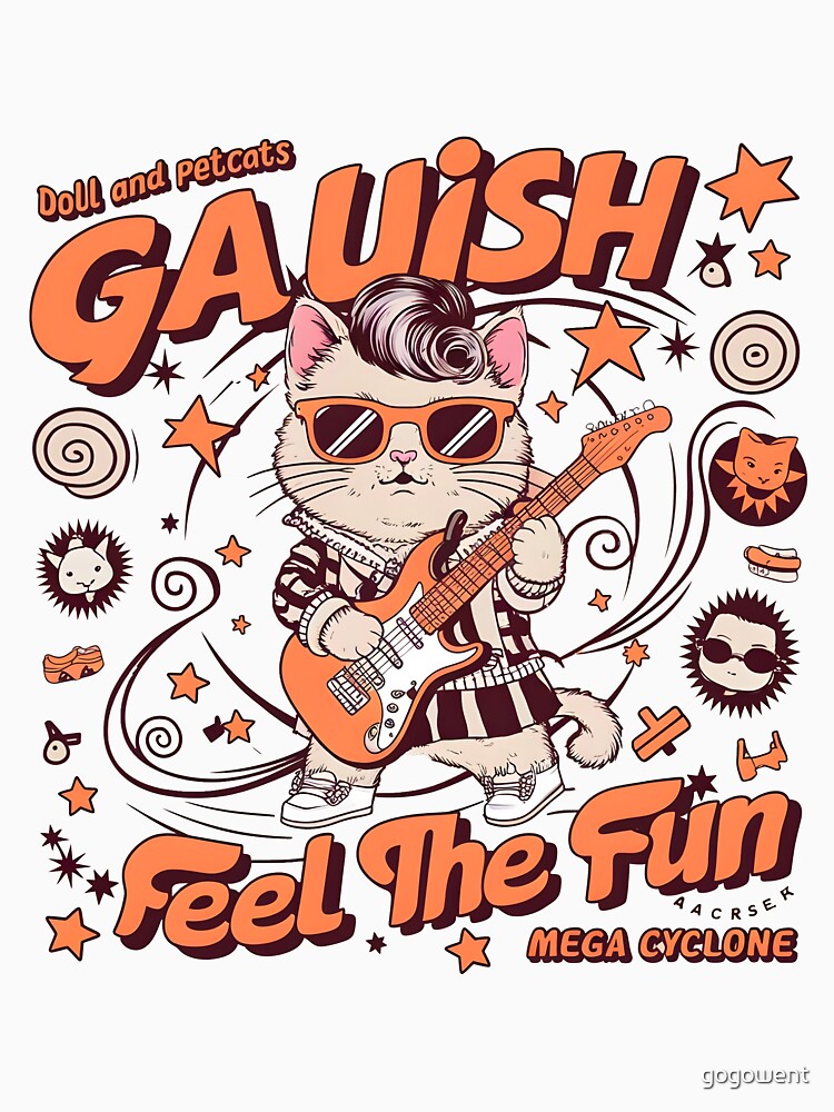 Playful Vintage Cat Graphic by gogowent