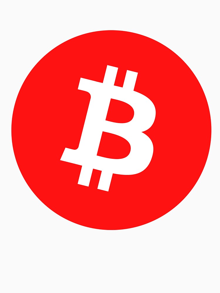 Bitcoin Official Logo (Red) Large Crypto Long Sleeve T-Shirt by Rainwater Merch