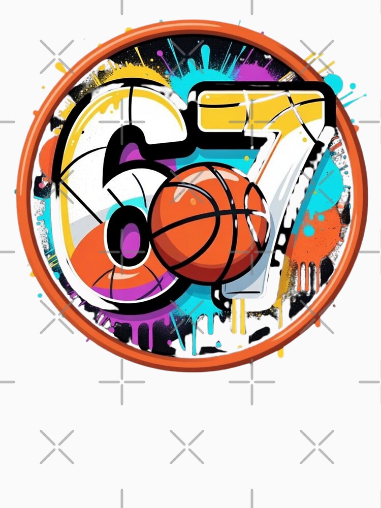 Funny Six Seven 67 Meme Gen Alpha 67 Basketball for Kids by GrumpySableye