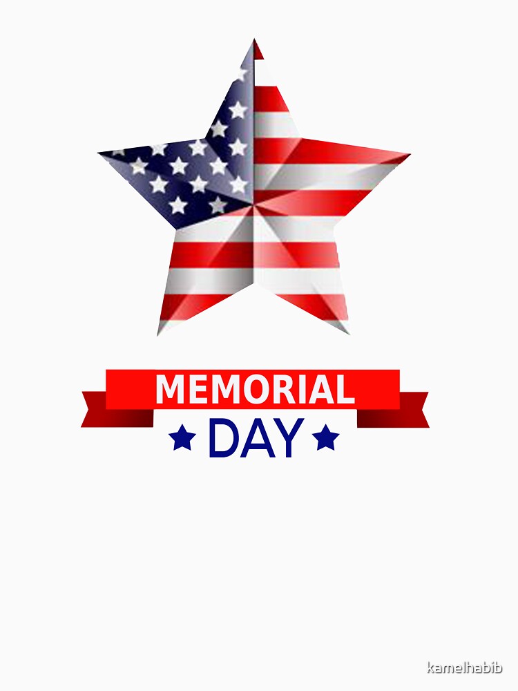 Memorial Day Slim Fit T-Shirts Happy Memorial by kamelhabib