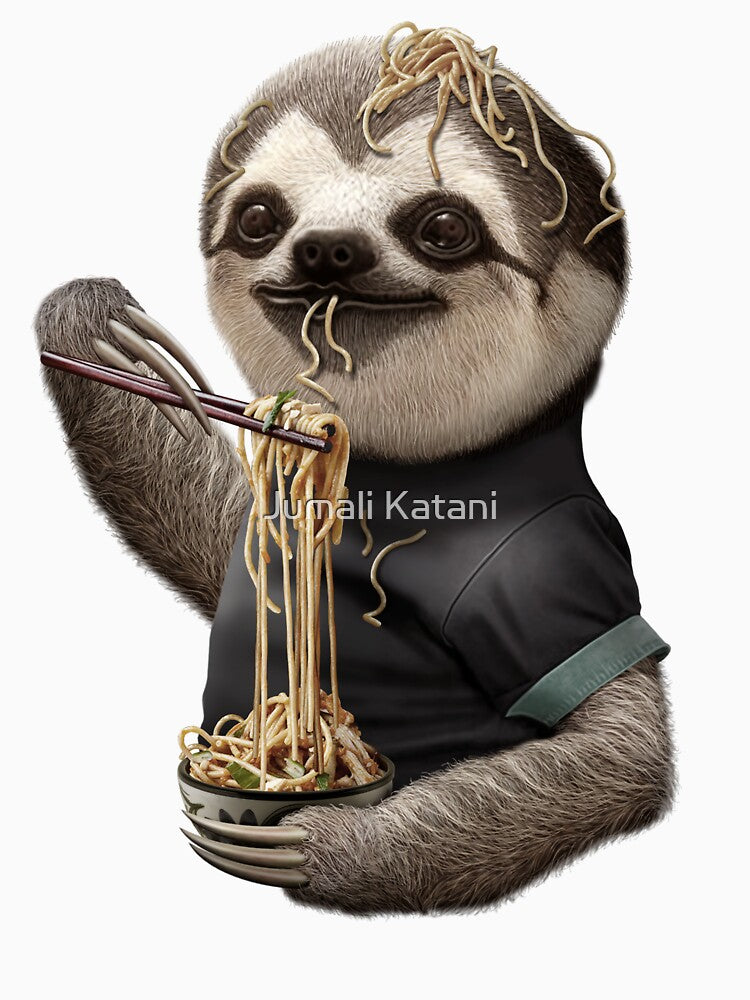 SLOTH EAT NOODLE by Jumali Katani