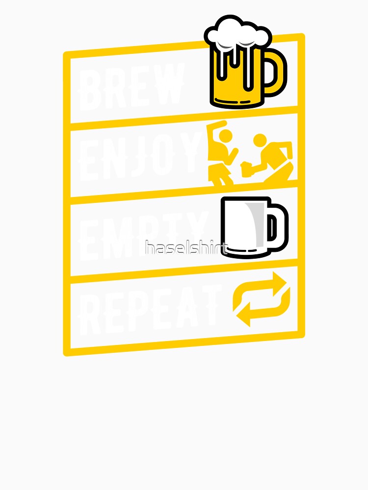 Beer Lover BEER Brew Enjoy Empty Repeat Gift Idea by haselshirt
