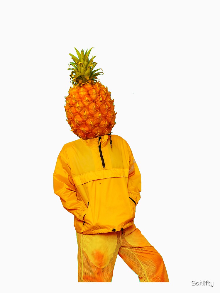 Pop Art Retro Pineapple Shell Suit Man by SoNifty