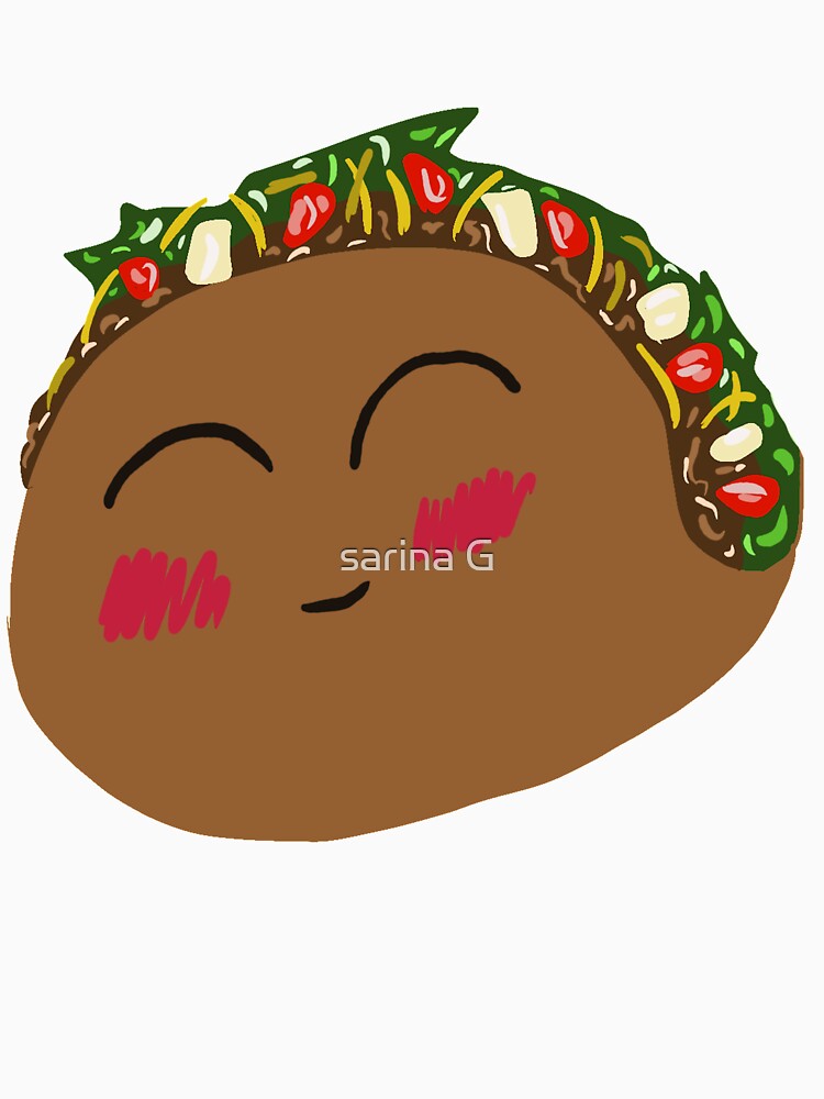 cute taco redbubble sticker by sarina G