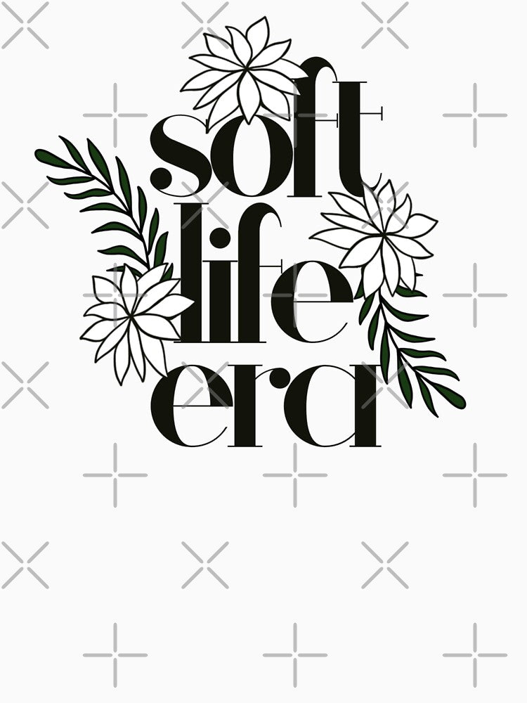 Soft Life Era Botanical Design – Minimalist Self Care Aesthetic by Calm and Antsy