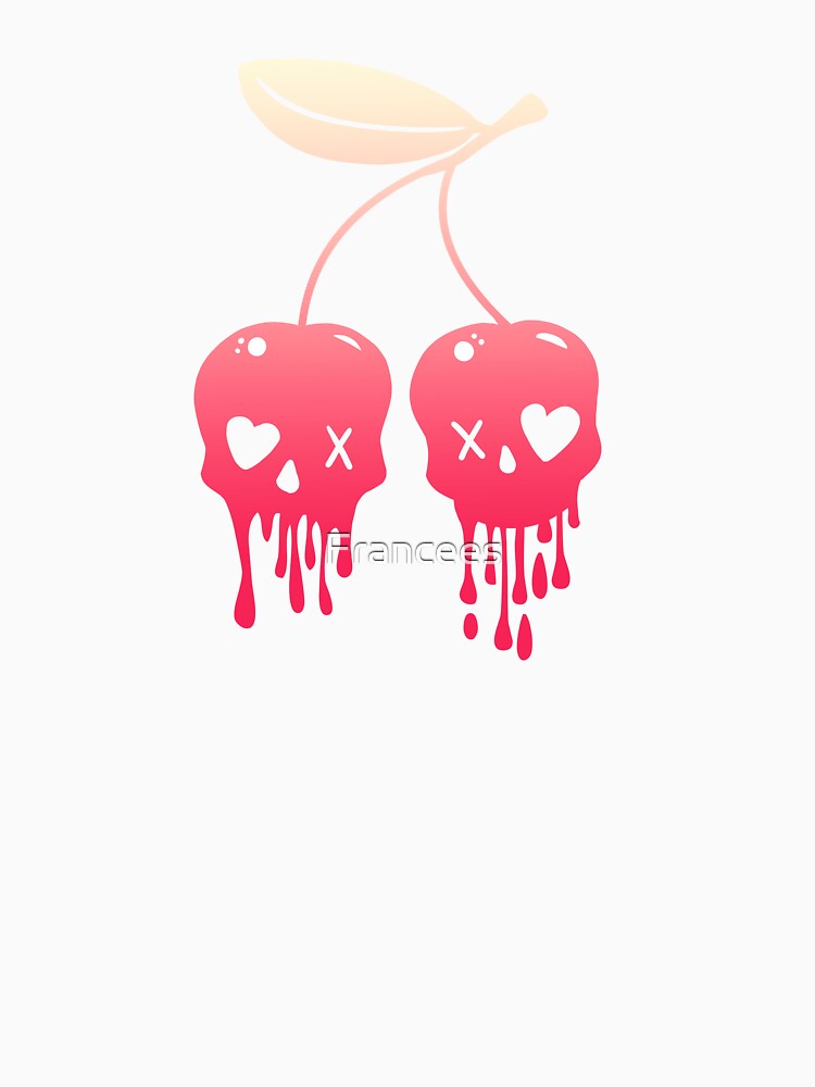 Cherries Skull Pastel Goth by Fran Fryberg